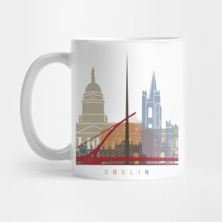 Dublin skyline poster Mug